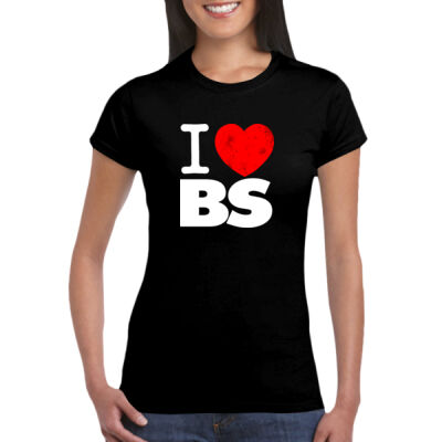 I ❤️ BS - GD72 Softstyle® Ladies' T-Shirt Thumbnail
